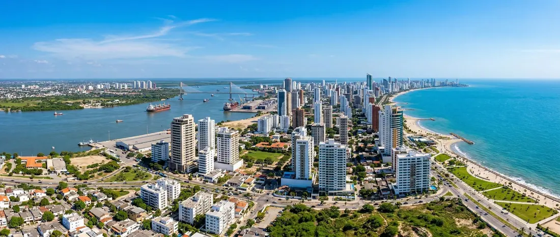 Modern Barranquilla skyline with new property developments