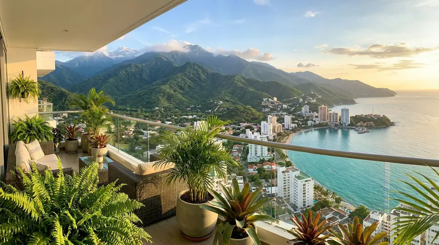 Beachfront apartment with ocean view in Pozos Colorados, Santa Marta